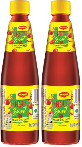 Image of MAGGI Hot & Sweet Tomato Chilli Sauce, Perfect Blend of Tomatoes & Chillies, 500g (Pack of 2)