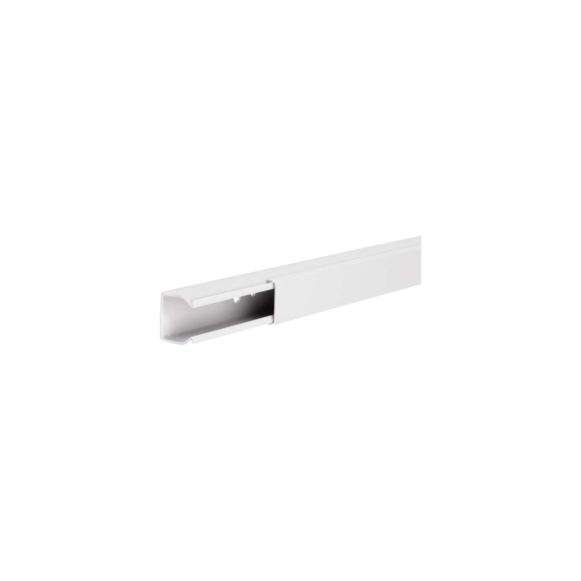 Hager LF2502509016 - Canaleta para Cables (Largo x Ancho x Alto): 2000 x 25 x 25 mm, 2 m, Color Blanco