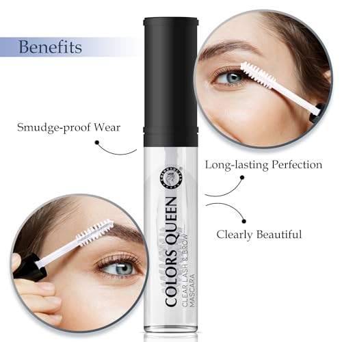 Colors Queen Clear Lash & Brow Mascara – 7ml | Transparent Mascara Waterproof & Long Lasting | Clear Eye Brow Enhancer, Eye Brow Set Gel & Shaper, Lengthening Mascara for Women... - Image 3