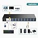 MT-VIKI 16 Port KVM Switch, 16X1 Rackmount KVM Switch VGA, Included 16 KVM Cables & Remote, Fit 1U 19'' Rack