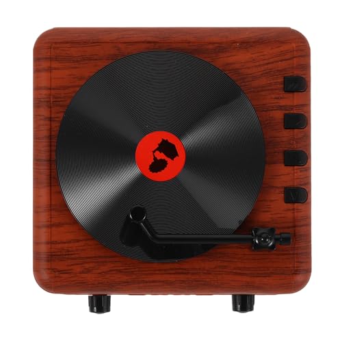 Mini platine vinyle portable Lurrose sans fil avec caisson basses intégré pour un son riche