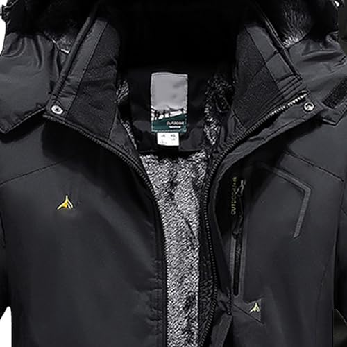 Conjunto de dos piezas para esquí para hombre, traje de esquí impermeable y resistente al viento para hombre, conjunto de chaqueta y pantalones de snowboard casual con bolsillos, traje de nieve de - imagen 5