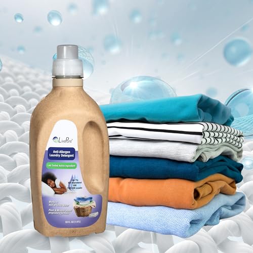 Image of LivePure Anti-Allergen 50 OZ Laundry Detergent for Dust Mites, Pet Dander, Allergies.