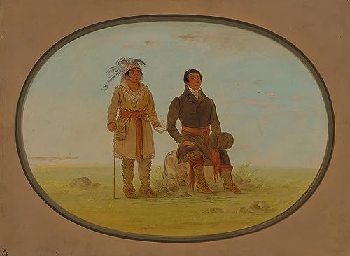 Poster George Catlin Chef Mohigan toile sans cadre 50 x 70 cm