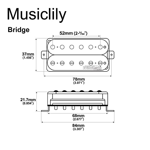 Wilkinson Vintage Alnico 5 Overwound Open Humbucker Hals Pickup - Zwart Voor Elektrische Gitaar