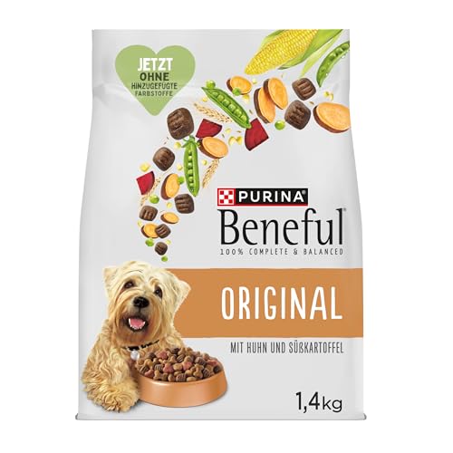 Beneful Original Hundefutter trocken, mit Huhn und Süßkartoffel, 6er Pack (6 x 1,4kg)