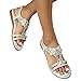 Yanzhenglip Sandals Women Dressy Summer Flat, Women's Casual Bohemian Beach Shoes Fashion Crystal Open-Toe Low Heeled Sandals