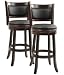 Boraam Augusta Bar Height Swivel Stool, 29-Inch, Cappuccino, 2-Pack