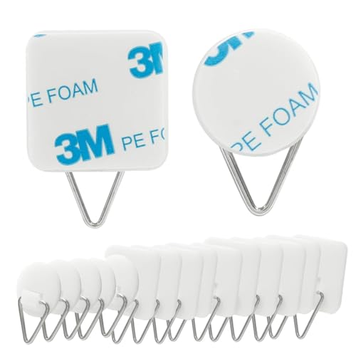 DEFGNOP 15 Piezas Ganchos Adhesivos Invisibles, Colgar Cuadros sin Agujeros, Ganchos para Colgar Cuadros, Cuelga Cuadros para Suministros de Decoración de Arte