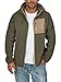 riverso Fleecejacke Herren mit Kapuze Regular Fit RIVLennox Teddyfleece Kapuzenjacke Winterjacke Übergangsjacke Stehkragen, Größe:5XL, Farbe:Mistletoe Green-Antique Brown