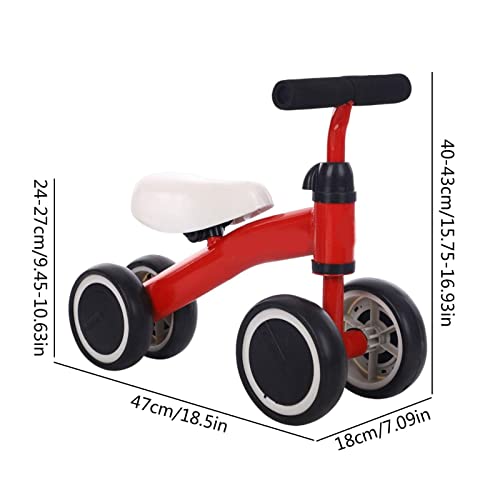 Moageme Kinder Laufrad Lauflernrad Erstes Fahrrad Mit 4 Räder Ohne | Baby Rutschrad Spielzeug Für Jungen Mädchen 1-3 Jahren | Höhenverstellbarer Lenker | Geburztag Weinachten Geschenk Für 12-36 onate – Bild 6