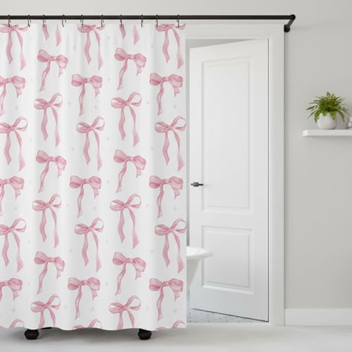 Rideau de douche imperméable à motif nœuds 180cm anti-moisissure