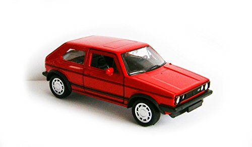 Volkswagen Golf I GTI - Modelo de coche de metal con motor de extracción VW modelo de coche de juguete, 4 variantes Welly 77 (rojo) Volkswagen Golf I GTI - Modelo de coche de metal con motor de extracción VW modelo de coche de juguete, 4 variantes Welly 77 (rojo)