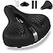 Sella Bici,Sella Bici in Gel,Sella Bici Comoda in Memory Foam a Rimbalzo Alto,Uomo Donna Sellino Bici,Ergonomica Impermeabile Traspirante Sella per Bicicletta 11 * 9 inch Con Copertura Impermeabile