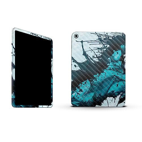 Image of MightySkins Carbon Fiber Skin Compatible with Apple iPad 10.9 inch 10th Gen (2022) Full Wrap Kit - Wild Splash | Protective, Durable Textured Carbon Fiber Finish | Easy to Apply | Made in The USA