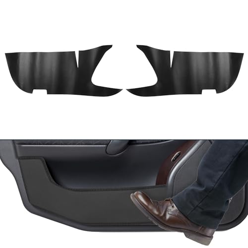 FUELHOOD トヨタ 新型ヴェルファイア（40系）用 合成皮革製 車ドア キック防止 ステッカー カーボンファイバーカラー 2枚