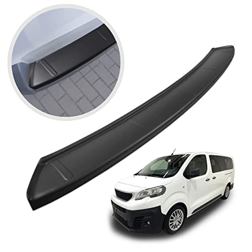 CHROMEMASTER | Protection de Pare-Chocs arrière | Compatible avec Peugeot Expert L3 Long de 2016- | Plastique ABS, Noir Mat | Protection de seuil de Coffre pour protéger Votre Voiture des Rayures