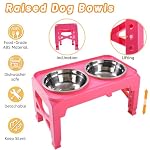 Hubulk Elevated Dog Bowls with 2 Stainless Steel Dog Food & Water Raised Bowls with No Spill Edge Non-Slip Stand Adjusts to 3 Heights(2.75", 6.0", 7.5") for Small Medium Dogs and Pet - Image 7