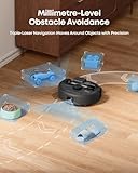 eufy Robot Vacuum 3-in-1 E20, Self Emptying Up to 75 days, Max 30,000 Pa Powerful Suction, Stick and Handheld Vacuum Cleaner Combo, Smart Obstacle Avoidance, Pro-Detangle, Perfect for Carpet, Stairs - Image 6