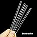 QWORK 12-Inch U Glass Stirring Rods - 24 Pack, Smooth Round Ends, Borosilicate Glass Stir Stick, 6mm Diameter