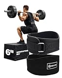 Weight Lifting Belt Neoprene Lumbar Back Support Gym Belt | Elite Body Squad Weightlifting Belt for Deadlifts, Squats, Workouts | Fully Adjustable Back Support - 6” Wide Soft Feel Padding