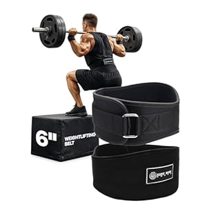 Weight Lifting Belt – Elite Body Squad Pro Quality Neoprene Back Support Belt With Speed Fit Fastener And Stainless Steel Hook And Loop Design – 6” Wide Soft Feel Padding