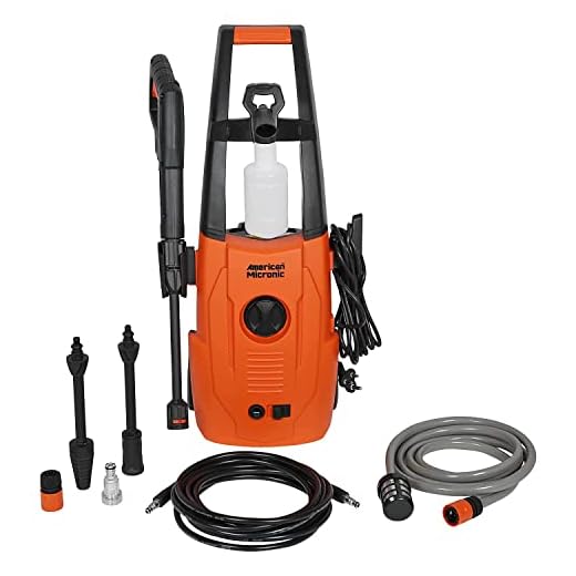 American Micronic- AMI-PW1-1500WDx- Imported 120 Bar, 1500 Watts Pressure Washer (Red/Black)