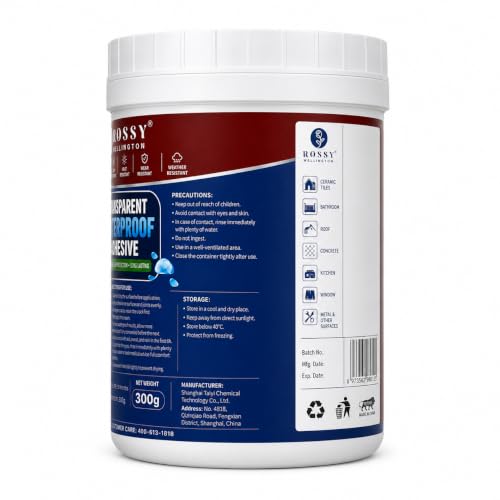 Image of Crack Seal Glue 300gm with Brush Transparent Waterproof Resin Epoxy for Roof Leakage Crack Seal Agent Roof Water Leakage Solution Water Proof Glue for Waterproofing (300 GM / 1 PACK)