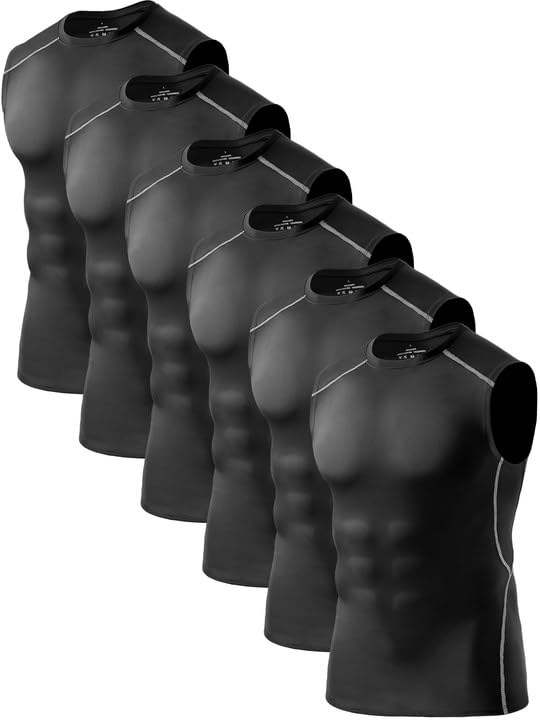 Men's Dry Fit Workout Tank Top Muscle Sleeveless Shirts for Men Compression Tank Top Gym Bodybuilding Running