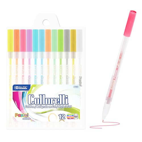 BAZIC 12 Pastel Color Collorelli Gel Pen