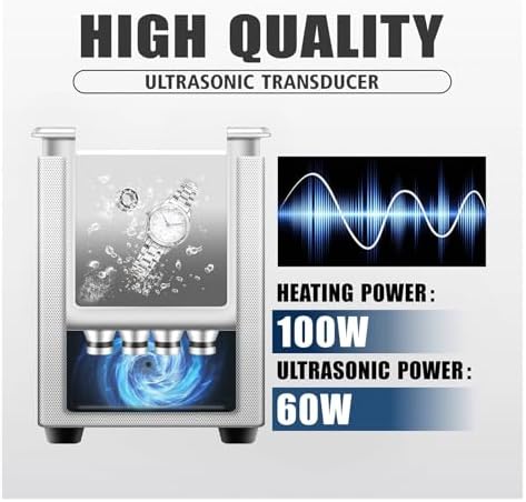 15L Ultra Jewelry Cleaner with Digital Timer - Powerful Stainless Steel Solution for Watches, Accessories & Bathroom Tools - Deep Clean 6.5/10/15L Capacity, Professional Ultrasonic Cleaning Device