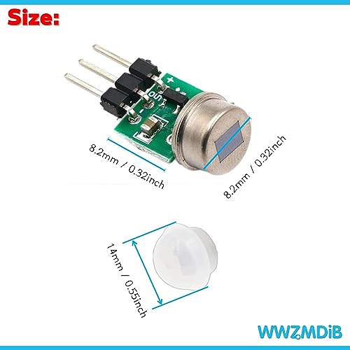 WWZMDiB 5Pcs AM312 Mini Pir Motion Sensor Module HC-SR312 IR Human Sensor for Arduino - Image 4