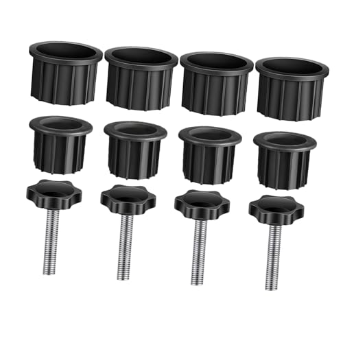 YARDWE パティオ傘穴リングプラグカバー ネジ付ハンドノブ付き 傘ベーススタンド交換用パーツ 屋外テーブル用安定固定アクセサリー