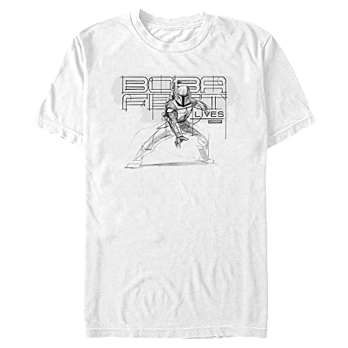 Star Wars Boba Lives t-shirt homme avec motif croquis artistique imprimé sur coton doux