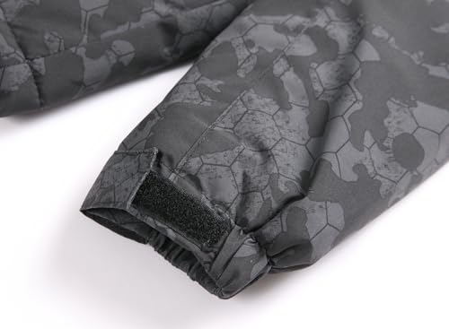 Image of Keevoom Boys Winter Coat Ski Jacket Windproof Kids Snowboard Warm Fleece Snow Coat Waterproof Outdoor Hooded Ski Coats