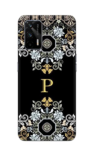 Image of Printed Hard Back Cover Case for Realme GT 5G Back Cover (Alphabet P) -1803