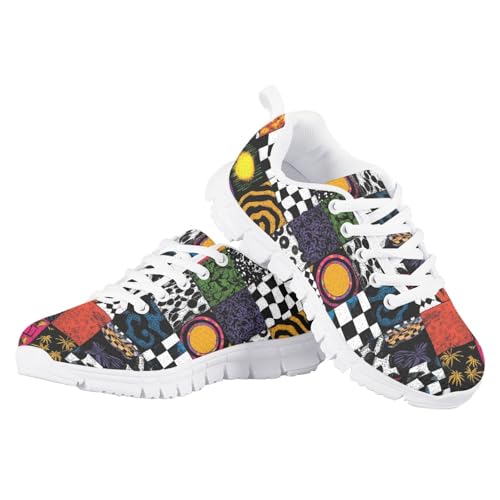 Girls Running Shoes Lightweight Mesh Trainers Stylish Floral Print Athletic Walking School Sneakers for Kids2