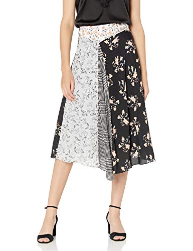 Jupe midi asymétrique Calvin Klein multicolore au mouvement fluide unique