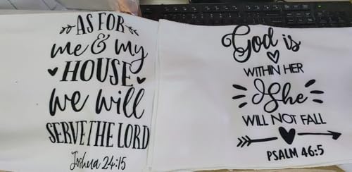 Funtery 4 pcs Religious Dish Towels Christian Gifts for Women Bible Verse Scripture Kitchen Towels Inspirational Bible Verse and Prayers Scripture Gifts for Christmas Religious Housewarming Gift