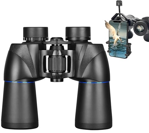 Image of Binoculars for Long Distance, 10x50 Ultra HD Binoculars for Adults High Powered with Clear Vision BAK4 Prism FMC Lens Easy Focus Long Range Portable (6 Months Warranty)