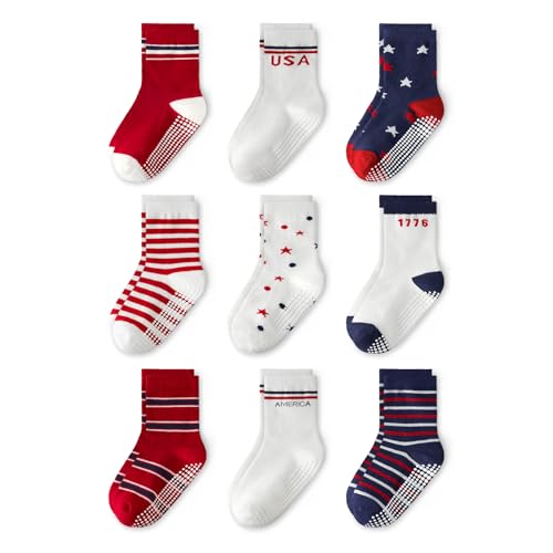 Image of Baby Non Slip Ankle Socks with Grippers for 0 Months-7 Years Old Walking Socks