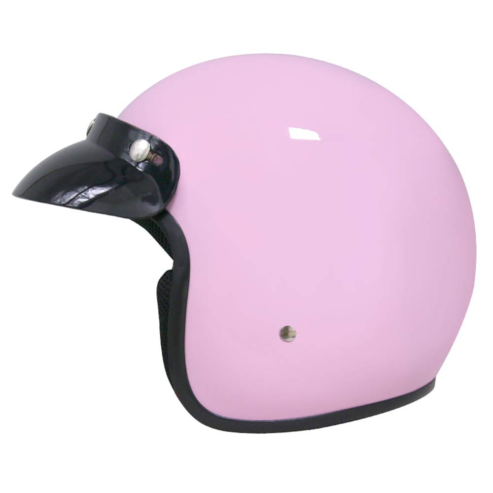 Leopard LEO-604 - Pink L (59-60cm) Scooter Motorcycle Girls Motorbike Open Face Crash Jet Ladies Kids Helmet Road Legal