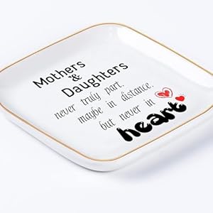 Giftformomfromdaughtermothergiftsfromdaughtermothersdaughtersnevertrulypartmothersdaybirthdaychristmasthanksgivingringdishjewelrytraygiftformotherdaughter Urban Country Home Decor Gift for mom from daughtermother gifts from daughter mothers daughters never truly part mothers day birthdaychristmasthanksgiving ring dish jewelry tray gift for mother daughter urban country home decor