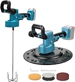 Levigatrice elettrica 2 in 1, miscelatore per cemento senza fili, 6 velocità, compatibile ...