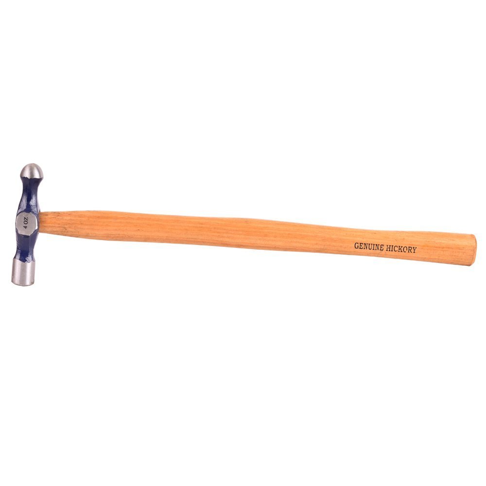 Ball Peen Hammer With Genuine Hickory Wood Handle 24 Oz