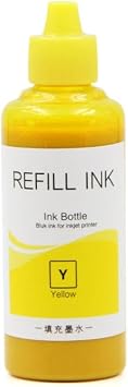 100ML Pigment Refill Ink Compatible with Designjet 500 510 800 800Ps 500Ps 510ps 100 110 70 Plus K5300 K5400 K8600 Printers Works with Models 82 10 11 18 88Yellow