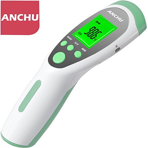 Medical Infrared Non-Contact Forehead FeverThermometer for Baby Kids Infants and Adults with Fever Indicator