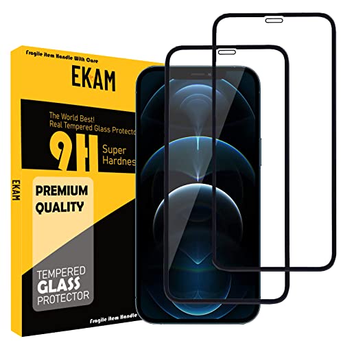 Mobile Stuff Pack of 2, Screen protector for iPhone 12 / iPhone 12 Pro [6.1 - Inch], Full Coverage Tempered Glass Film For iPhone 12/12 Pro (6.1