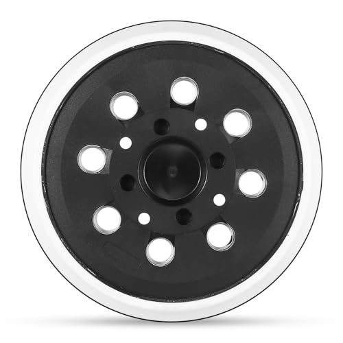 Piatto abrasivo da 125 mm, piastra abrasiva da 125 mm, con 8 fori, compatibile con Bosch PEX 300 AE PEX 400 AE, levigatrice orbitale, piastra abrasiva con sistema di gancio e loop per smerigliatrice