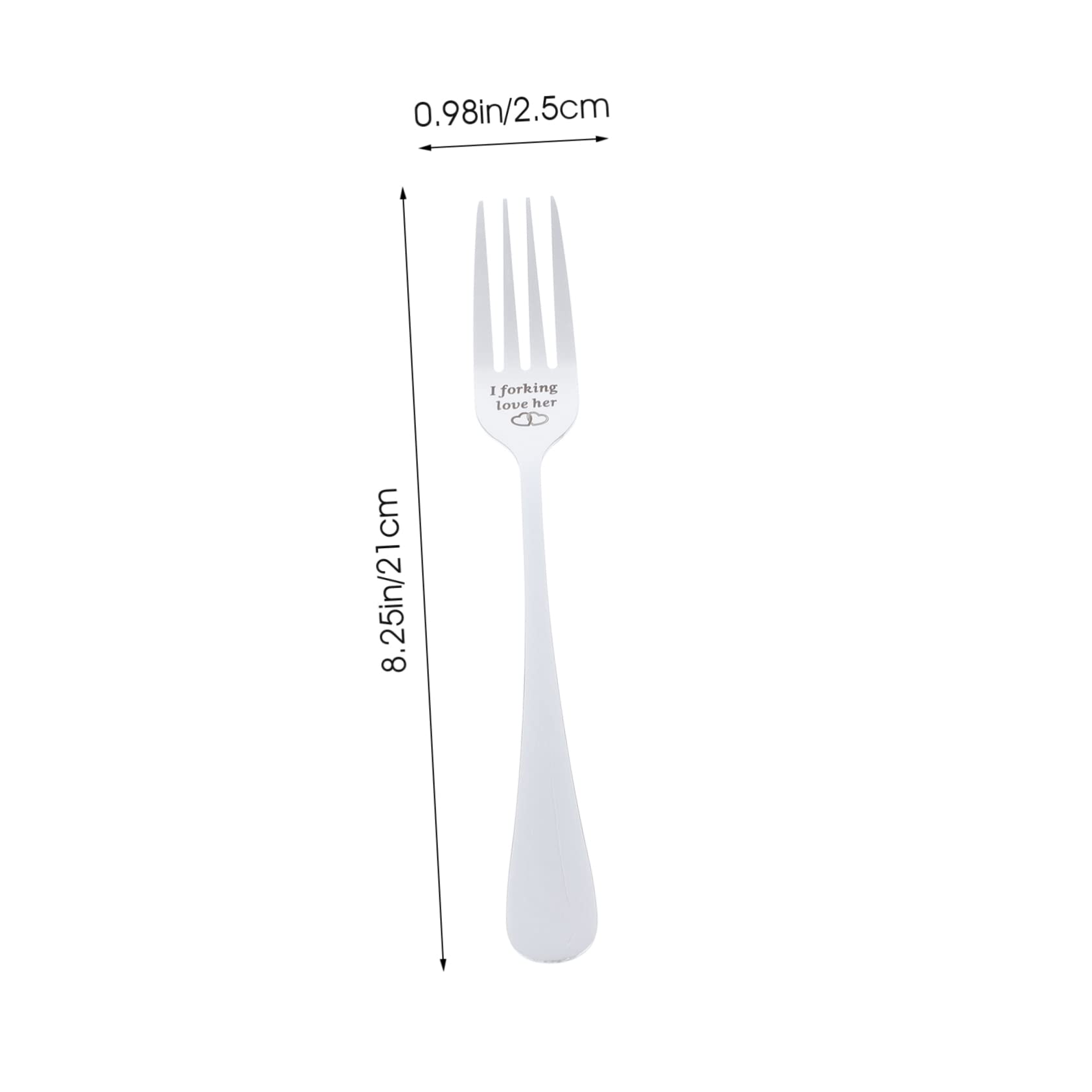 Alipis 2Pcs Stainless Steel Forks for Appetizers Elegant Metal Dining Forks for Fruits and Seafood Smooth Edges for Valentine Day Celebrations